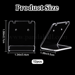 12 шт. подставки для сережек из органического стекла EDIS-CP0001-05