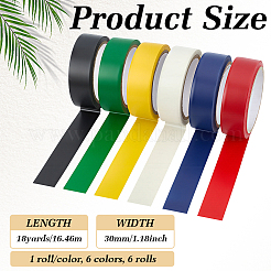 6 Rolle PVC-Sicherheitsband in 6 Farben&nbsp;DIY-MA0007-19