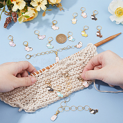 DIY Strickwerkzeug-Sets mit Rindermotiv&nbsp;HJEW-HS00021