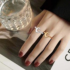 925 offener Manschettenring aus Sterlingsilber mit Halbmond für Damen&nbsp;JR880A