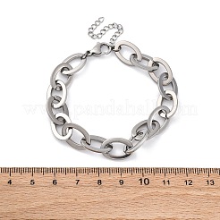 Браслеты из овальных звеньев из нержавеющей стали 304 для мужчин и женщин&nbsp;BJEW-D042-50P