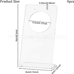 Прозрачные акриловые стойки для серег EDIS-WH0012-17