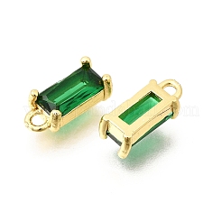 Messing Glas-Anhänger&nbsp;KK-Z156-02G-02