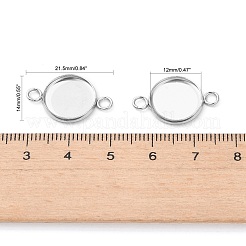 Устойчивые к потускнению плоские круглые кабошоны из нержавеющей стали 304 STAS-E079-02