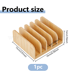 Soporte de almacenamiento de escritorio de madera para archivos&nbsp;AJEW-WH0410-52