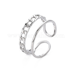 Кольцо-манжета из нержавеющей стали 304 в форме панцирной цепи&nbsp;RJEW-N038-038P