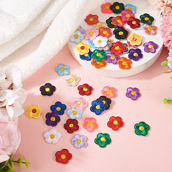 66 шт. нашивки с цветочной вышивкой на ткани DIY-TA0013-05