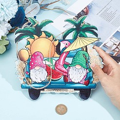 Летняя тематика деревянные подвесные настенные украшения для украшения дома входной двери HJEW-WH0047-11