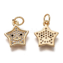 Латунные микропаве прозрачные кубические циркониевые подвески ZIRC-B002-52G