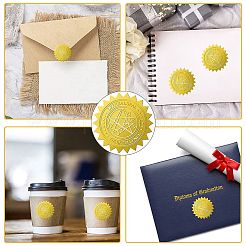 34 Blatt selbstklebende Ehrenaufkleber mit Goldfolienprägung&nbsp;DIY-WH0509-043