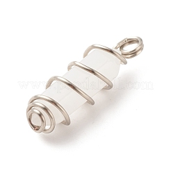 Двойные заостренные подвески из натурального белого нефрита&nbsp;PALLOY-JF01686-05