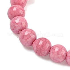 Braccialetti elasticizzati da donna con perline di vetro craquelé opaco da 10 mm&nbsp;BJEW-PH01823-15