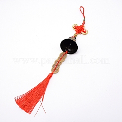 Полиэфирные украшения кисточкой подвесные&nbsp;HJEW-WH0006-44