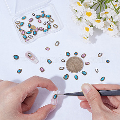 50 Stück 10 Arten Legierungs-Cabochons&nbsp;MRMJ-SP0001-37