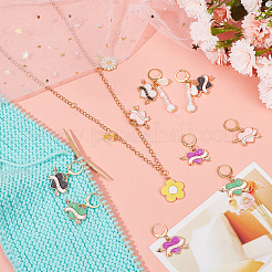 Подвесные маркеры петель из сплава эмали HJEW-AB00262