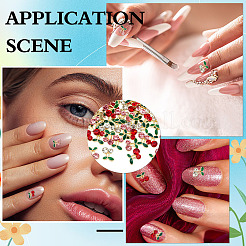 60 шт. 3-х цветные кабошоны из сплава со стразами&nbsp;MRMJ-ME0001-03