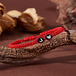 1 Stück verstellbare geflochtene Armbänder aus Nylonschnur für Damen und Herren&nbsp;BJEW-LP0001-31B-J