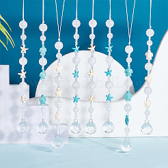 Décorations de pendentif en forme de larme de verre&nbsp;HJEW-AB00553