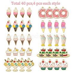 40шт 10 стиля подвески из сплава с эмалью&nbsp;ENAM-YW0004-16