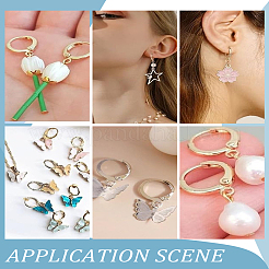 20 шт. фурнитура для сережек из нержавеющей стали 304 STAS-LP0001-72