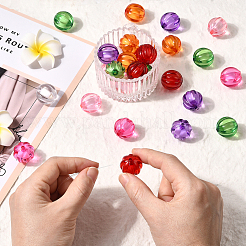 42 шт. 7-х цветные прозрачные акриловые бусины с осенней тематикой TACR-PA0001-05