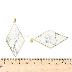 Натуральные ховлитовые ограненные большие подвески&nbsp;G-L623-04G-02