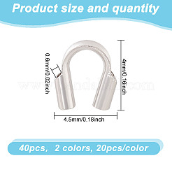 40шт 2 цвета 925 серебряных проволоки Guardian FIND-GO0002-71