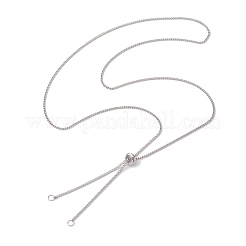 2 pz 2 colori collana scorrevole in ottone&nbsp;AJEW-JB01260