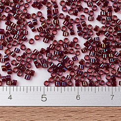 MIYUKIデリカビーズ  シリンダー  日本製シードビーズ  11/0  （db1751)赤い裏地トパーズab  1.3x1.6mm  穴：0.8mm  約2000PCS /ボトル  10 G /ボトル&nbsp;SEED-JP0008-DB1751