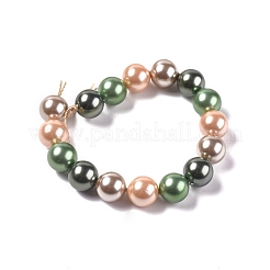 Нити бусин из ракушек с гальваническим покрытием BSHE-G021-01A