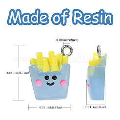 35шт 7 цвета прозрачные подвески из смолы&nbsp;RESI-CJ0003-14