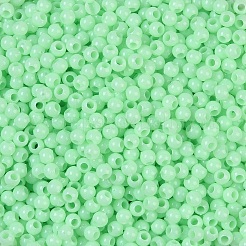 不透明なアクリルビーズ  ラウンド  アクアマリン  3x2.5mm  穴：1.2mm  約48000個/500g&nbsp;SACR-A007-01B-20