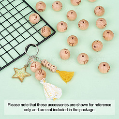 Бисер натуральный неокрашенный бук&nbsp;WOOD-BT0001-04