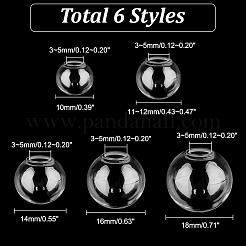 180 шт. 6 стильных круглых механизированных стеклянных шарообразных бутылок GLAA-NB0001-58
