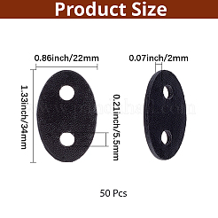 50 шт. овальная пряжка из искусственной кожи&nbsp;FIND-CL0001-57