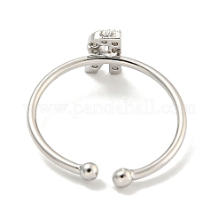 Offene Manschettenringe aus Messing mit Rack-Beschichtung für Damen&nbsp;RJEW-F162-02P-R