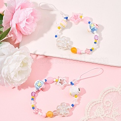 2 шт. акриловые ремешки для мобильного телефона HJEW-FS00028