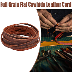 Плоский шнур для украшений из воловьей кожи&nbsp;LC-GF0001-10A-03