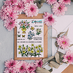 ПВХ пластиковые прозрачные штампы DIY-WH0631-0742