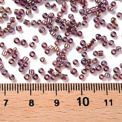 12/0 ガラスシードビーズ  トランス。色の虹  ラウンド  ミスティローズ  サイズ：直径約2mm  穴：1mm  約6666個/100g&nbsp;X1-SEED-A007-2mm-176