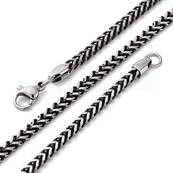 Ожерелья из цепочек пшеницы из нержавеющей стали 304 толщиной 2.5 мм&nbsp;NJEW-Q013-15A