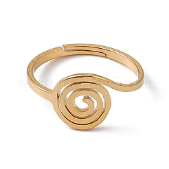 Ионное покрытие (ip) 201 нержавеющая сталь вихревое регулируемое кольцо для женщин&nbsp;X-RJEW-C045-07G