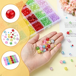 Наборы для изготовления браслетов из круглых стеклянных бусин с эффектом потрескивания своими руками&nbsp;DIY-FS0008-18