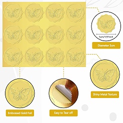 34 Blatt selbstklebende Aufkleber mit Goldfolienprägung&nbsp;DIY-WH0509-014