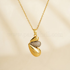 Модное латунное ожерелье с кубическим цирконием TB0672-2