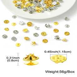 50 шт. 2-х цветный латунный значок на лацкан с бабочкой на спине&nbsp;KK-CJ0002-54