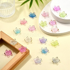 120шт 6 цвета прозрачные акриловые колпачки для бусин&nbsp;TACR-YW0002-44