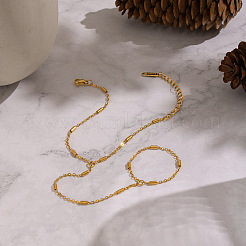 Минималистичные браслеты из бамбуковых звеньев из нержавеющей стали 304.&nbsp;GG6478