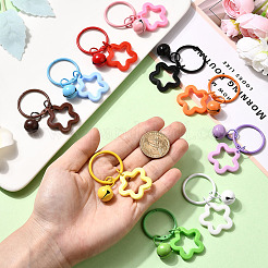 10шт 10-х цветные акриловые подвесные украшения в виде звезд&nbsp;AJEW-SP0003-34