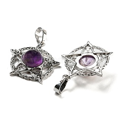 Подвески из натурального аметиста &nbsp;G-P517-01P-01